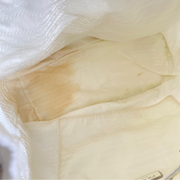 Prada white Re-Nylon medium backpack with pouch - Picture 12 of 16